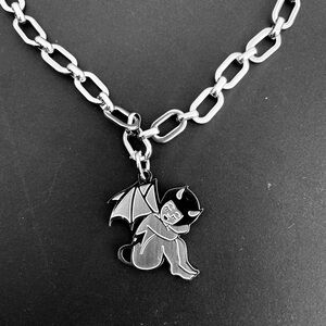 Tunnel Vision Silver Chain Pendant Necklace